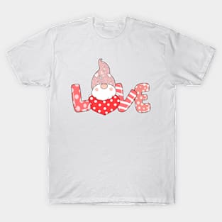 Valentine's Day Gnome Love Funny Gifts All You Is Love Gnome T-Shirt